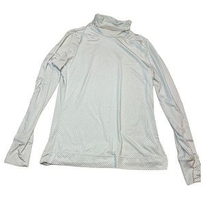 Land’s End Long Sleeve Turtle Neck with Gold Polka Dots Sz S